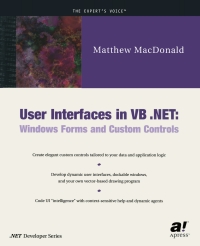 Imagen de portada: User Interfaces in VB .NET 9781590590447