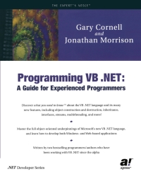 Cover image: Programming VB .NET 9781893115996