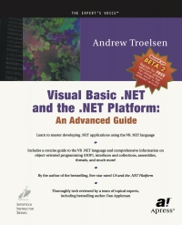 Cover image: Visual Basic .NET and the .NET Platform 9781893115262