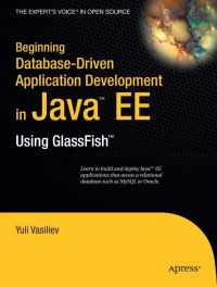 Cover image: Beginning Database-Driven Application Development in Java EE 9781430209638