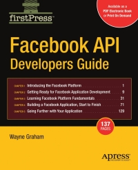 Imagen de portada: Facebook API Developers Guide 9781430209690