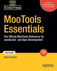 Imagen de portada: MooTools Essentials 9781430209836