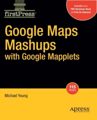 Imagen de portada: Google Maps Mashups with Google Mapplets 9781430209959