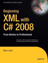 Cover image: Beginning XML with C# 2008 9781430209973