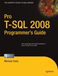 Cover image: Pro T-SQL 2008 Programmer's Guide 9781430210016