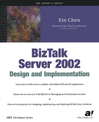 Imagen de portada: BizTalk Server 2002 Design and Implementation 9781590590348