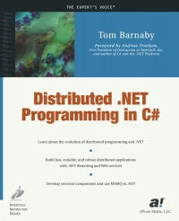 Cover image: Distributed .NET Programming in C# 9781590590393