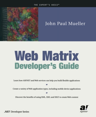 Cover image: Web Matrix Developer's Guide 9781590590928