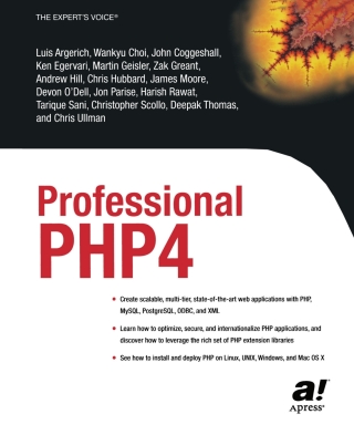Imagen de portada: Professional PHP4 9781590592489