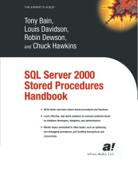 Cover image: SQL Server 2000 Stored Procedures Handbook 9781590592878