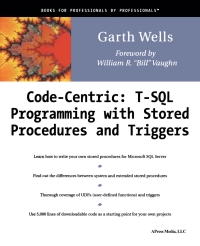 Imagen de portada: Code Centric: T-SQL Programming with Stored Procedures and Triggers 9781893115835