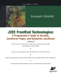 Omslagafbeelding: J2EE FrontEnd Technologies 9781893115965