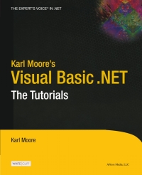 Cover image: Karl Moore's Visual Basic .NET 9781590590218
