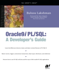 Cover image: Oracle9i PL/SQL 9781590590492