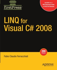 Imagen de portada: LINQ for Visual C# 2008 9781430215806