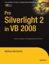 Cover image: Pro Silverlight 2 in VB 2008 9781430216025