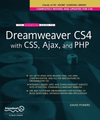 Imagen de portada: The Essential Guide to Dreamweaver CS4 with CSS, Ajax, and PHP (Revised, Updated) 1st edition 9781430216100