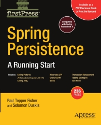 Imagen de portada: Spring Persistence -- A Running Start 9781430218777