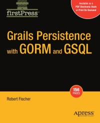 Imagen de portada: Grails Persistence with GORM and GSQL 9781430219262