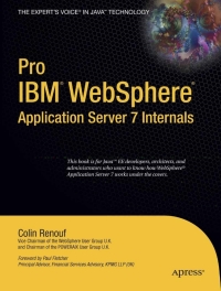 Cover image: Pro (IBM) WebSphere Application Server 7 Internals 9781430219583