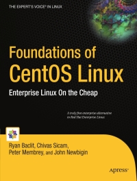 Cover image: Foundations of CentOS Linux 9781430219644