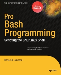 Imagen de portada: Pro Bash Programming 9781430219972