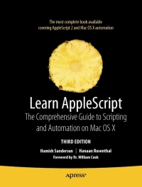Cover image: Learn AppleScript 3rd edition 9781430223610
