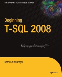 Imagen de portada: Beginning T-SQL 2008 9781430224617