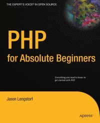 Imagen de portada: PHP for Absolute Beginners 9781430224730
