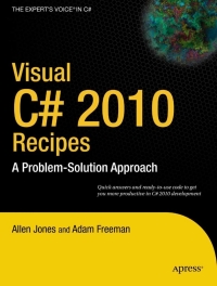 Cover image: Visual C# 2010 Recipes 9781430225256