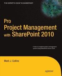 Imagen de portada: Pro Project Management with SharePoint 2010 9781430228295
