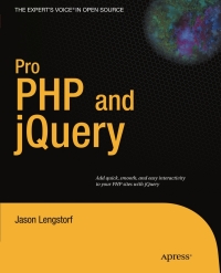 Cover image: Pro PHP and jQuery 9781430228479