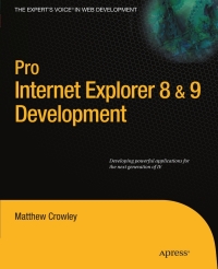 صورة الغلاف: Pro Internet Explorer 8 & 9 Development 9781430228530