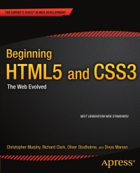 Cover image: Beginning HTML5 and CSS3 9781430228745