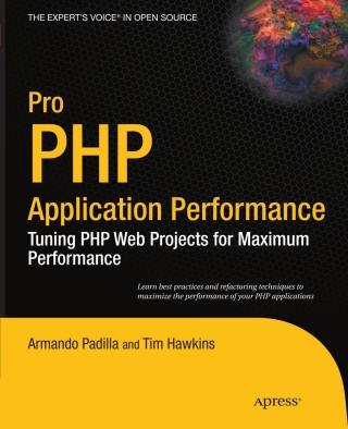 Imagen de portada: Pro PHP Application Performance 9781430228981