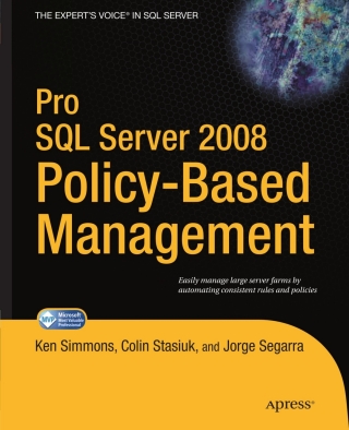 Cover image: Pro SQL Server 2008 Policy-Based Management 9781430229100