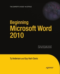 Cover image: Beginning Microsoft Word 2010 9781430229520