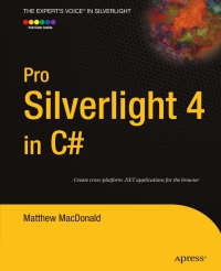 Imagen de portada: Pro Silverlight 4 in C# 3rd edition 9781430229797