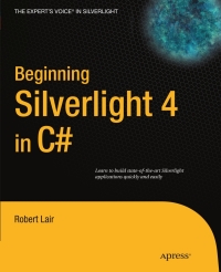 Cover image: Beginning Silverlight 4 in C# 3rd edition 9781430229889