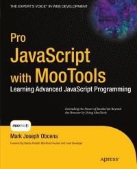 Imagen de portada: Pro JavaScript with MooTools 9781430230540