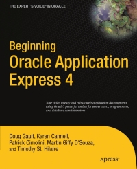 Cover image: Beginning Oracle Application Express 4 9781430231479