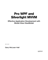 صورة الغلاف: Pro WPF and Silverlight MVVM 9781430231622