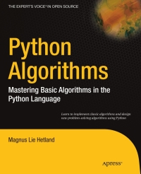 Immagine di copertina: Python Algorithms 9781430232377