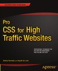 Imagen de portada: Pro CSS for High Traffic Websites 9781430232889