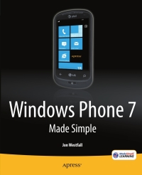 Imagen de portada: Windows Phone 7 Made Simple 9781430233121