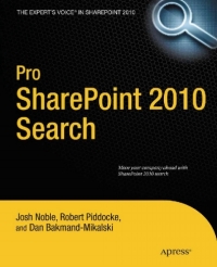 Cover image: Pro SharePoint 2010 Search 9781430234074