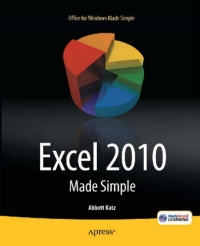 Imagen de portada: Excel 2010 Made Simple 9781430235453