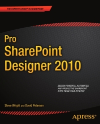 Titelbild: Pro SharePoint Designer 2010 9781430236177