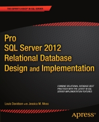 صورة الغلاف: Pro SQL Server 2012 Relational Database Design and Implementation 9781430236955