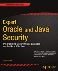 Cover image: Expert Oracle and Java Security 9781430238317